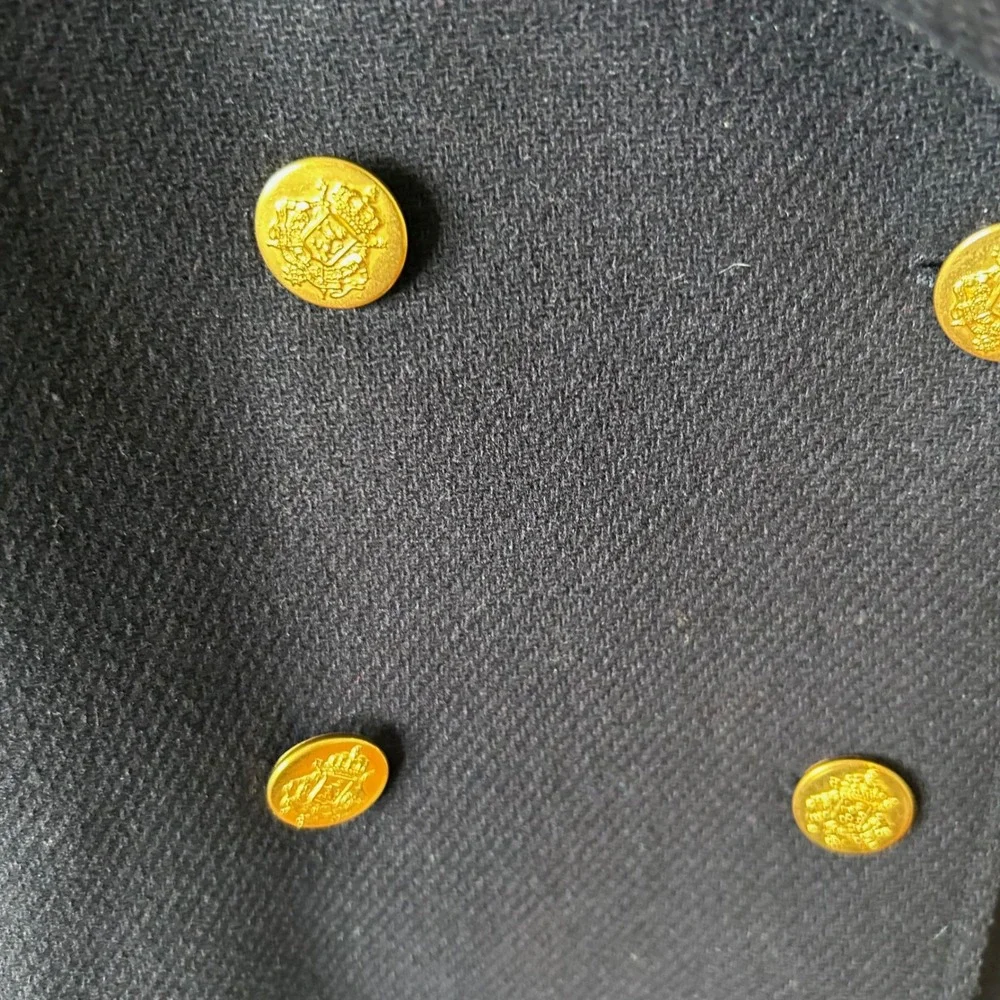 J. Crew Women's Navy Wool Blend Stadium Cloth by Nello Gori Peacoat in Size‎ 4 - Picture 6 of 14